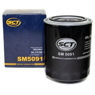 Engine Oil Set 20W-50 5 liters + Oilfilter SCT SM 5091 + Oildrainplug 30269