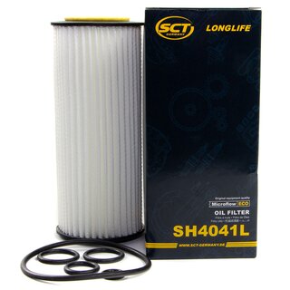 Engine Oil Set 5W-30 5 liters + Oilfilter SCT SH 4041 L + Oildrainplug 04572