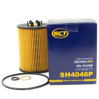 Engine Oil Set 5W-30 5 liters + Oilfilter SCT SH 4046 P + Oildrainplug 48895