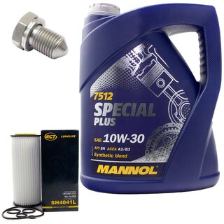Motorl Set 10W-30 5 Liter + lfilter SH 4041 L + lablassschraube 15374
