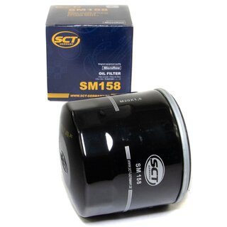 Engine Oil Set 5W30 5 liters + Oilfilter SCT SM 158 + Oildrainplug 38179