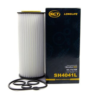 Engine Oil Set 5W40 5 liters + Oilfilter SCT SH 4041 L + Oildrainplug 04572