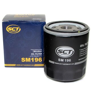 Engine Oil Set 5W40 5 liters + Oilfilter SCT SM 196 + Oildrainplug 48871