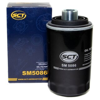 Engine Oil Set 5W-30 5 liters + Oilfilter SCT SM 5086 + Oildrainplug 03272