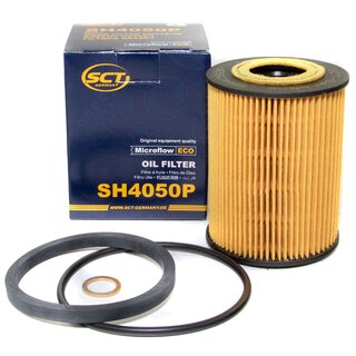 Engine Oil Set 5W-30 5 liters + Oilfilter SCT SH 4050 P + Oildrainplug 48881