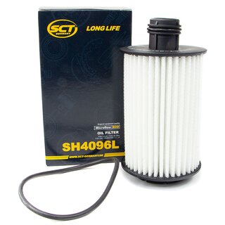 Engine Oil Set 5W-40 5 liters + Oilfilter SCT SH 4096 L + Oildrainplug 48881
