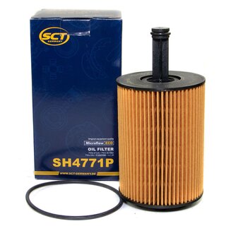 Motorl Set 5W-40 5 Liter + lfilter SH 4771 P + lablassschraube 15374