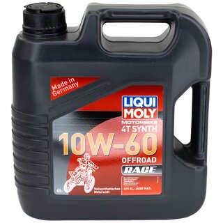 Engine oil Motorbike 4T Synth 10W-60 Offroad Race Liqui Moly 4 liters