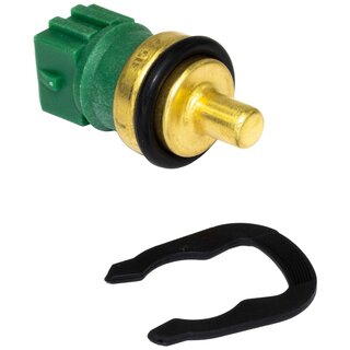 Coolant temperature sensor with seal and retaining spring 31539