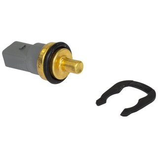 Coolant temperature sensor with seal and retaining spring 29318