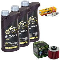 Maintenance package oil 3 liters + oil filter + spark plug