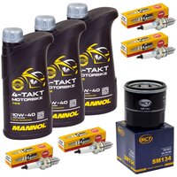 Maintenance package oil 3 liters + oil filter + spark plugs