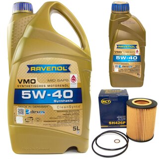 Motor oil set of Engine Oil RAVENOL VMO SAE 5W-40 6 liter + oil filter SH 426 P