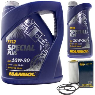 Motor oil set of Engine oil MANNOL 10W-30 Special Plus API SN 6 liter + oil filter SH 4796 L