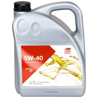Motor oil set of Engine oil Febi SAE 5W-40 6 liter + oil filter SM 5091