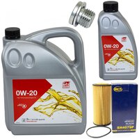 Motor oil set of Engine oil Febi SAE 0W-20 Longlife 6...