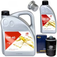 Motor oil set of Engine oil Febi SAE 5W-40 6 liter + oil...